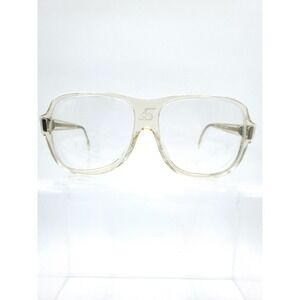 Vintage SAFE-T SPEC Crystal Clear Full Rim Plastic Eyeglasses‎ Frame IOS